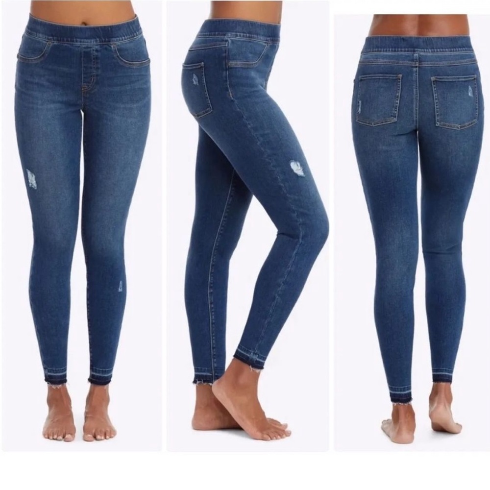 Spanx Distressed Skinny Jeans Size Large